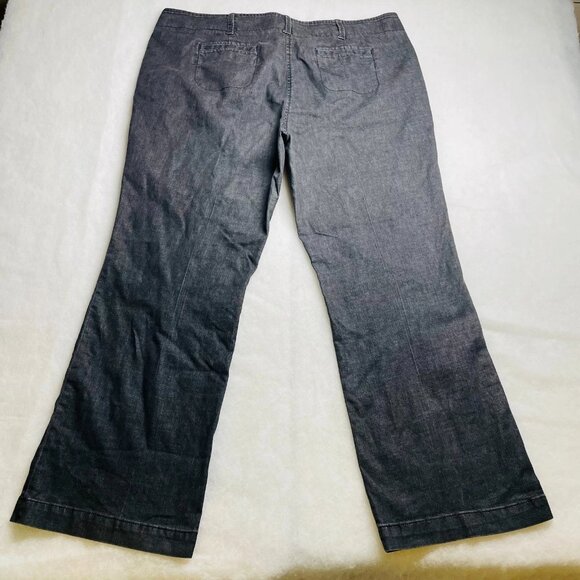 Talbots Womens Black Dark Wash Stretch Flared Leg Denim Jeans Plus Size 20W - Picture 2 of 9